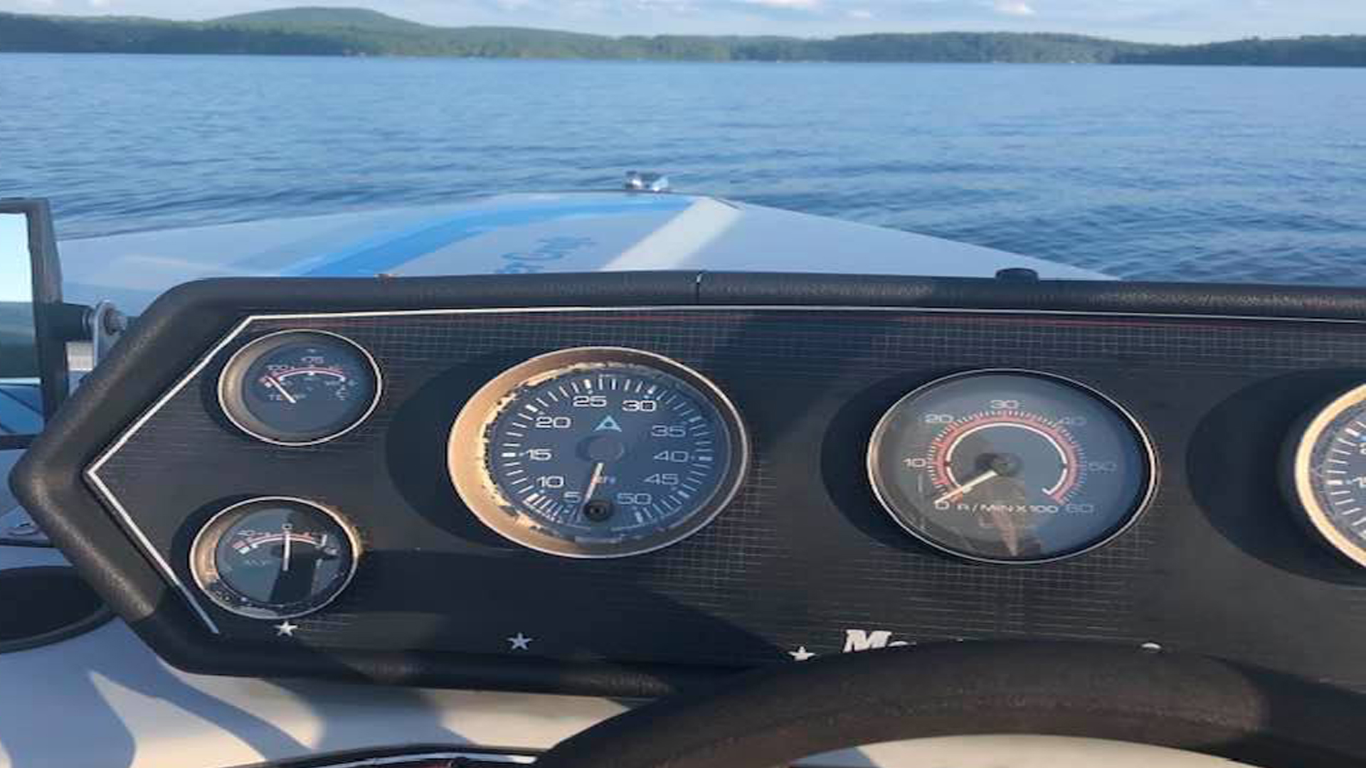 Boat Console on the lake